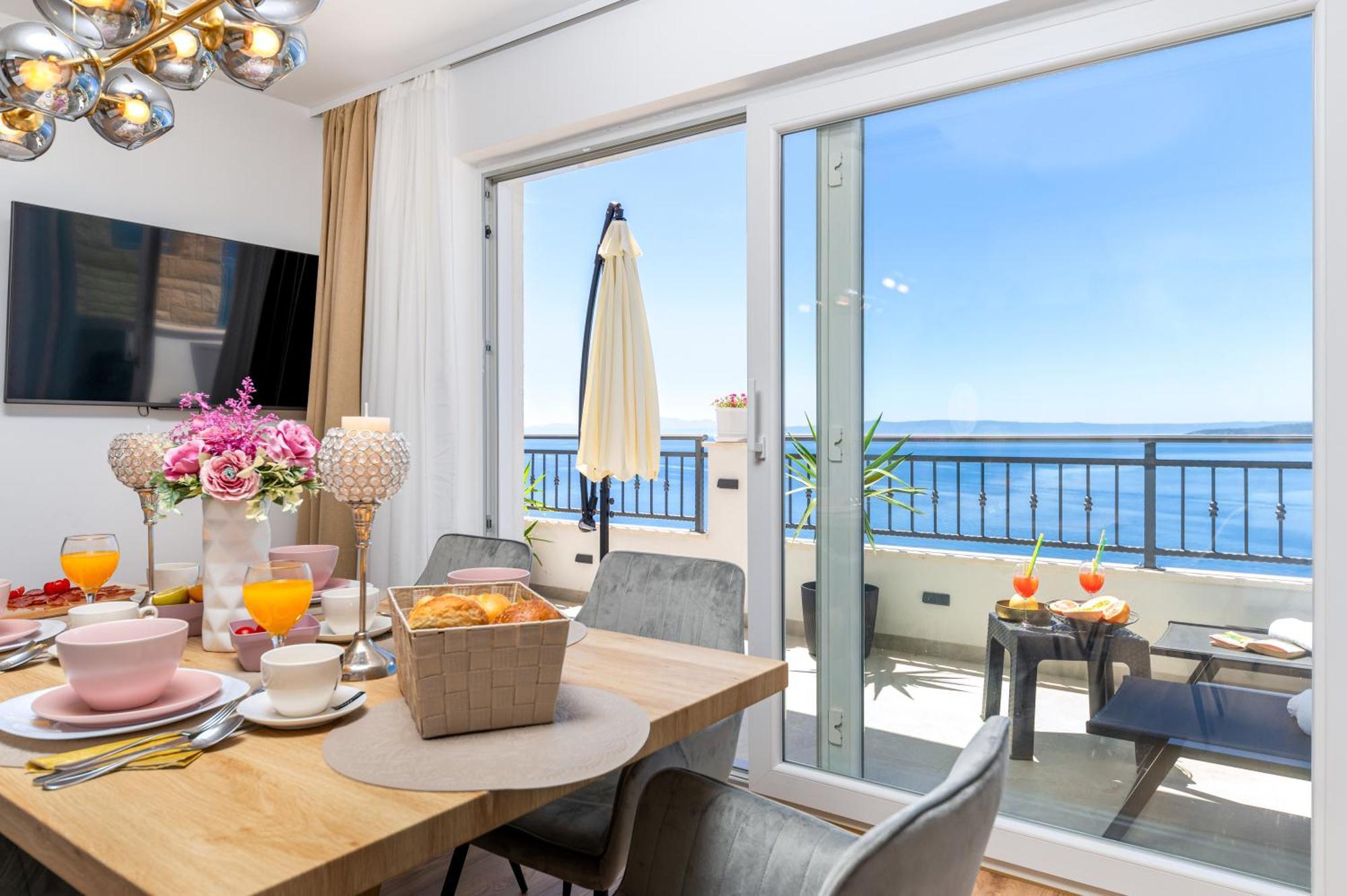 Seaview Apartments Nives Brela Rum bild